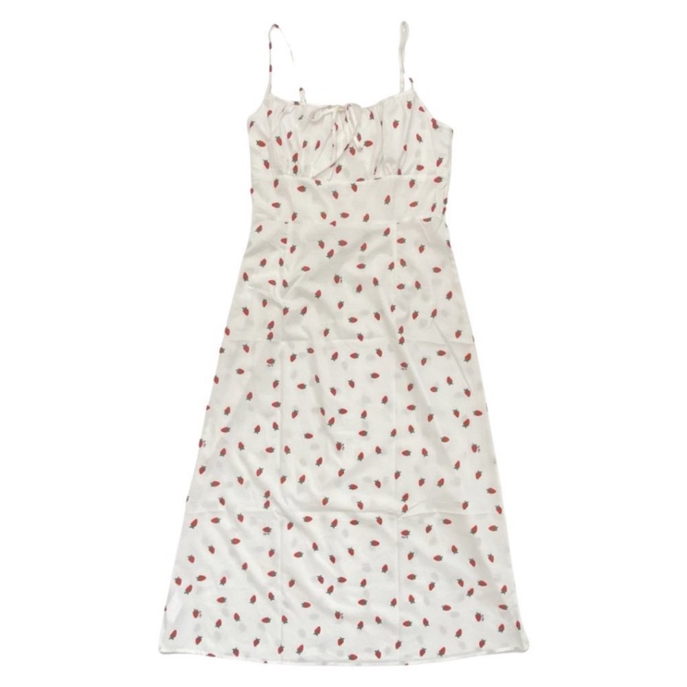 Strawberry Print Midi Dress - Picture 6 of 12